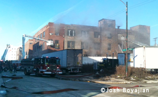 Chicago 3-11 alarm fire at 1428 w 37th Street 12-31-11