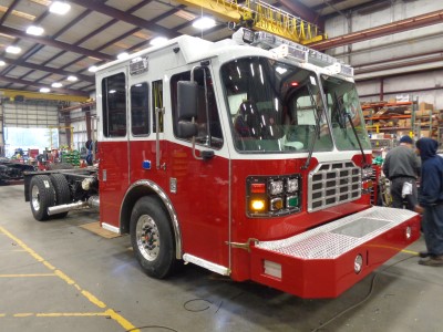 fire engine being built