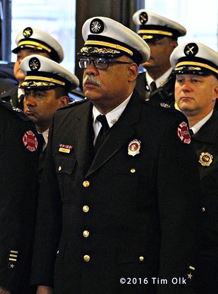 A bell-ringing ceremony was held (1/26/16) at  Engine Chicago Fire Lt. Edmond Coglianese.