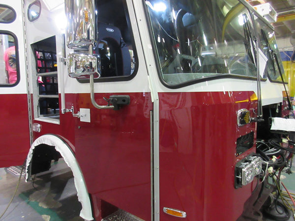 Fire engine being built by E-ONE 