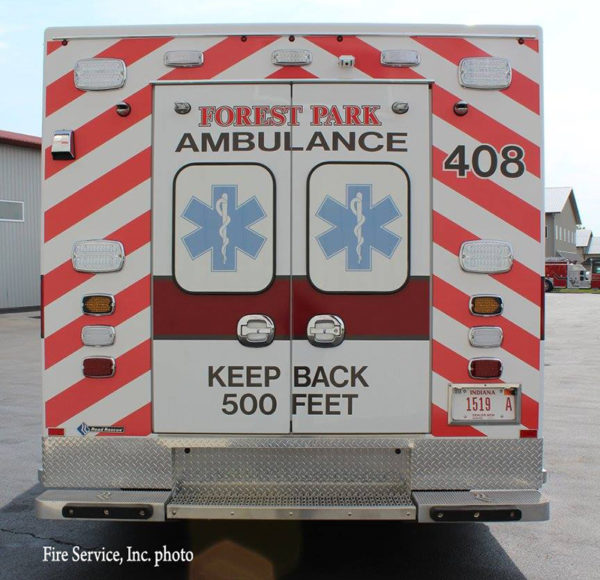 rear chevron striping on ambulance