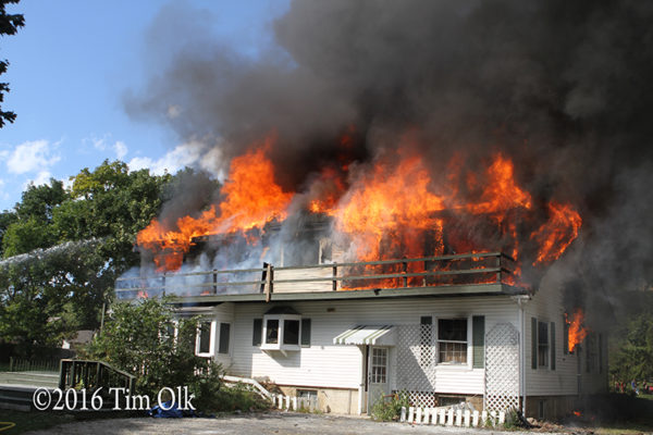 house fully engulfed in fire