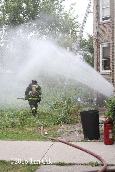 firefighter at fire scene