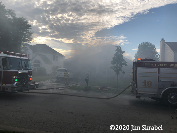 heavy smoke from house fire in Joliet