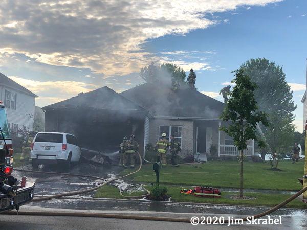 aftermath of a house fire in Joliet IL