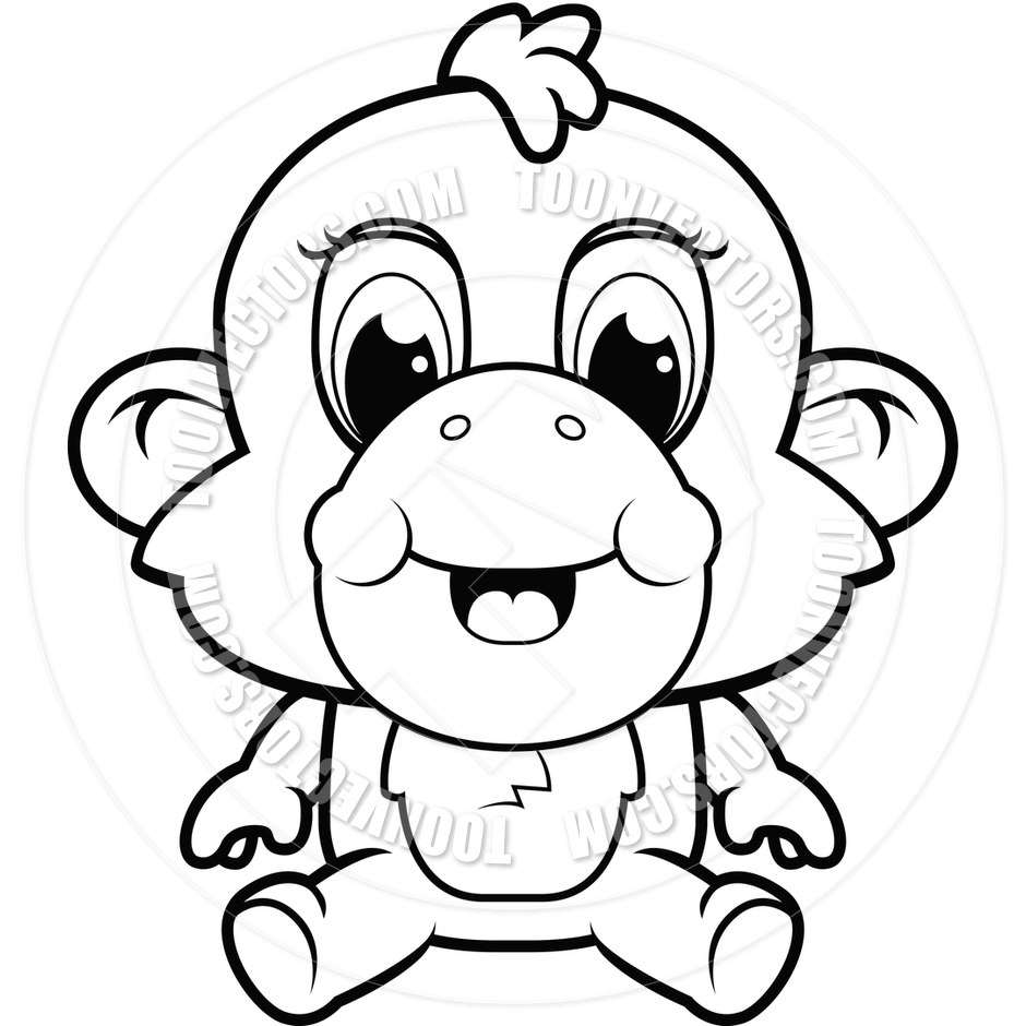 baby%20monkey%20clipart%20black%20and%20white