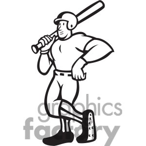 black%20and%20white%20baseball%20player%20clipart