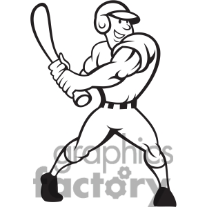 black%20and%20white%20baseball%20player%20clipart