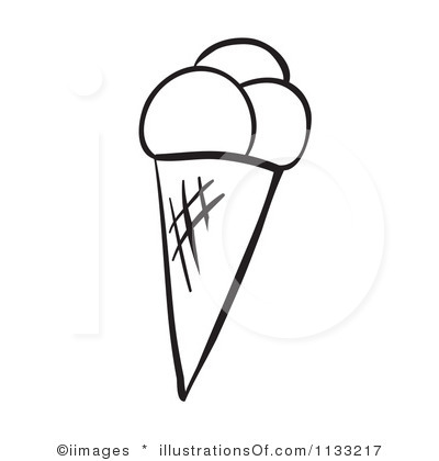 black%20and%20white%20ice%20cream%20cone%20clipart