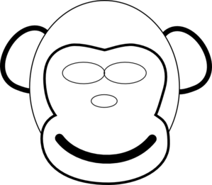 monkey%20clipart%20black%20and%20white