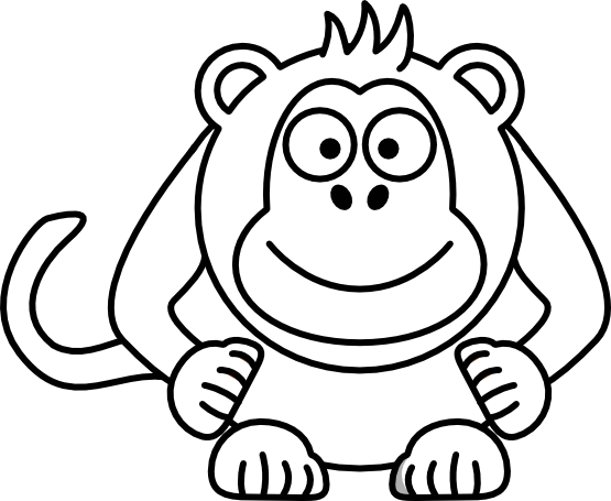 monkey%20clipart%20black%20and%20white