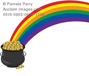 rainbow%20with%20pot%20of%20gold%20clipart%20black%20and%20white