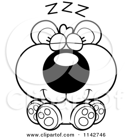 sleeping%20bear%20clipart%20black%20and%20white