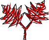 Two Red Leaves Clip Art