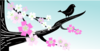 Bird On A Branch In Spring Clip Art