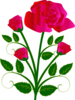 Pink Rose With Buds Clip Art