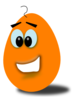 Orange Comic Egg Clip Art