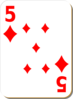 Five Of Diamonds Clip Art