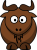 Cartoon Gnu Clip Art