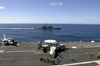 Uss Princeton (cg 59) Steams Alongside Uss Nimitz (cvn 68) Image