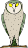 Staring Standing Owl Clip Art