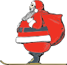 Skiing Santa Clip Art