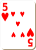 Five Of Hearts Clip Art