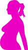 Pregnancy Silhouette 3 Clip Art