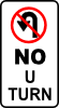 Street Sign No U Turn Clip Art