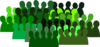 Very Green Crowd Clip Art