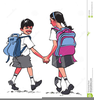 Children Going To School Clipart Image