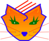 Digital Cat Face Art Clip Art