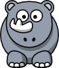 Studiofibonacci Cartoon Rhino Clip Art