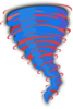 Tornado Blue Red Clip Art