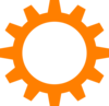 High Resolution Gear Orange Clip Art