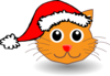 Santa Cat Clip Art