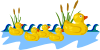 Rubber Duck Family Swimming Clip Art