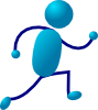 Running Stick Man Clip Art