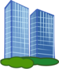 Pair Of Apartment Buildings Clip Art