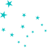 White And Teal Starplosebw Clip Art