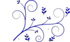 Floral Design Blue For Smagam Clip Art