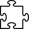 White Puzzle Piece Clip Art