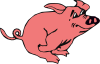 Running Pig Clip Art