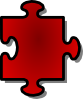 Red Jigsaw Piece Clip Art