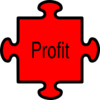 Jigsaw Profit Red Clip Art