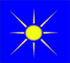 Sun With Blue Sky Clip Art