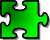 Jigsaw Green Piece Clip Art