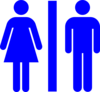 Dark Blue Restroom Clip Art