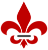 Red And Grey Fleur De Lis  Clip Art