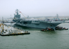 Sailors Man The Rails Aboard The Aircraft Carrier Uss Harry S. Truman (cvn 75). Image